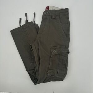 Match MATCHSTICK Union Workwear Cargo Pants Green Utility Drawstring Men Size 28